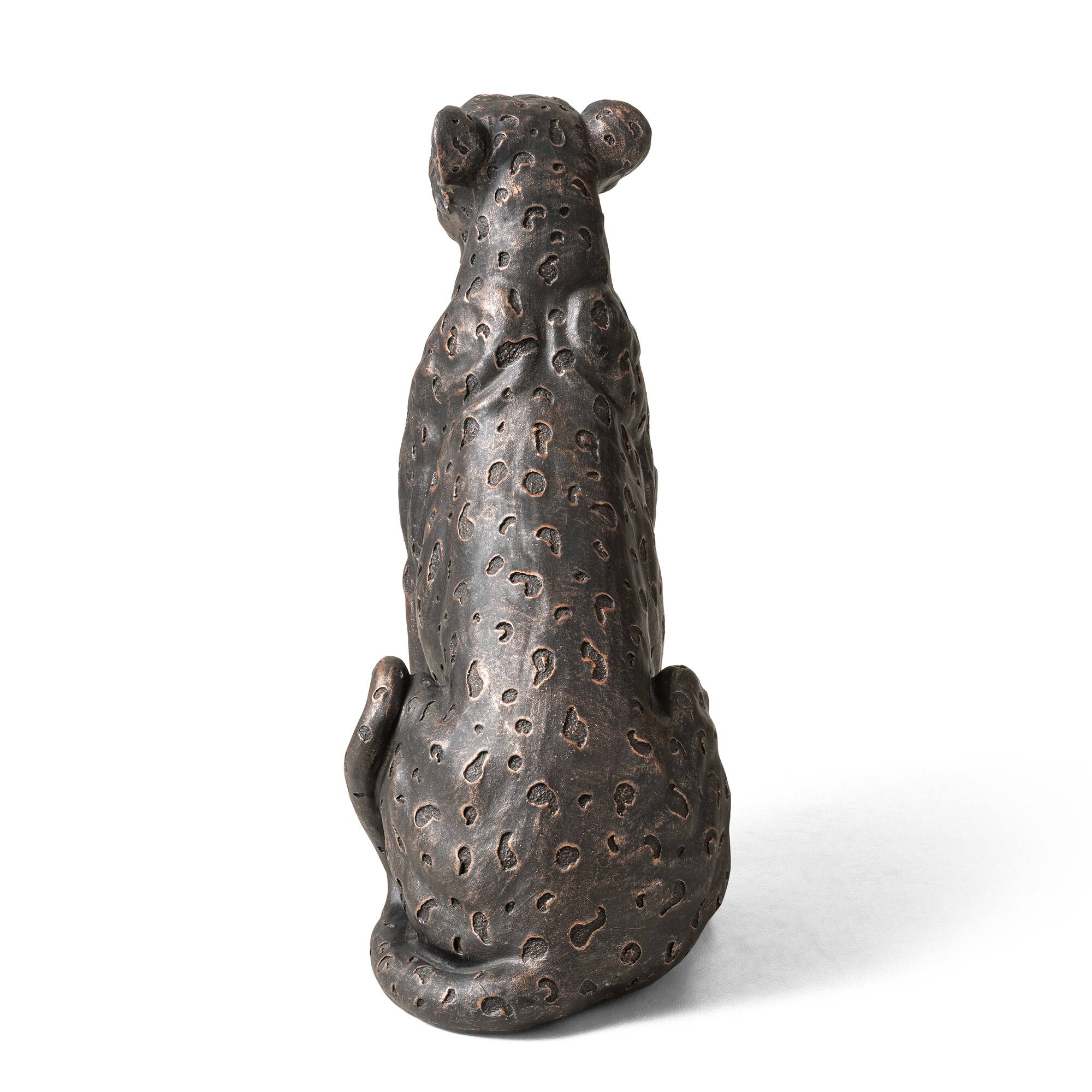 Glitzhome® 23.25" MGO Bronze Leopard Statue